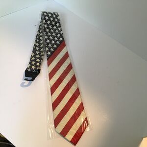 vintage silk men’s tie. USA , Stars and Stripes from sunbeam handmade